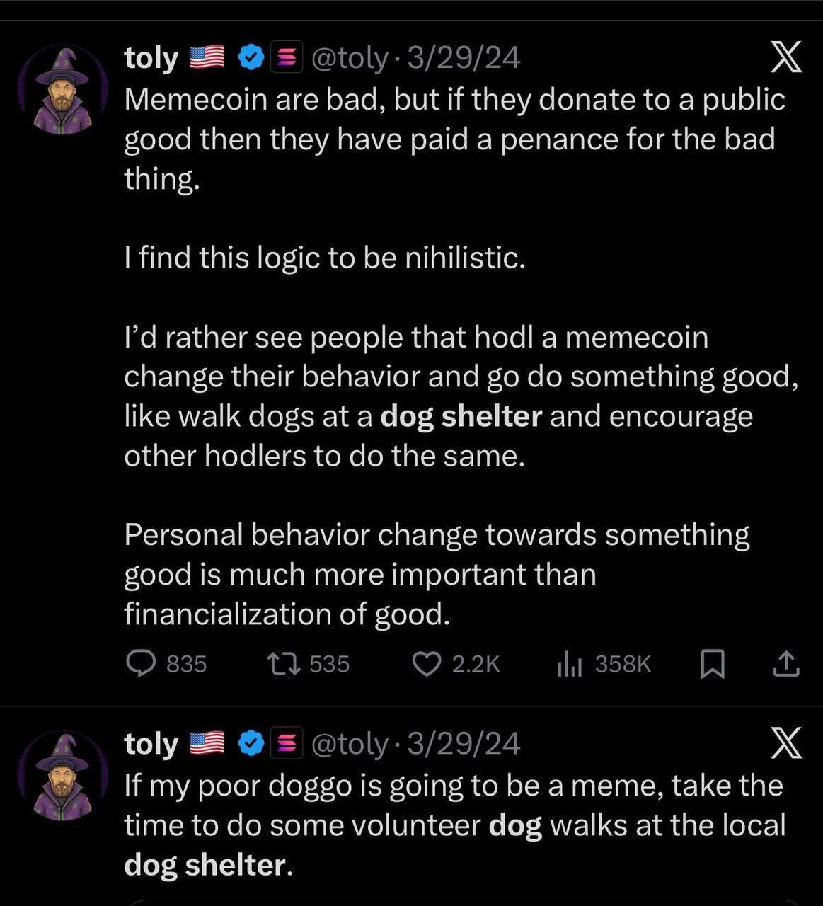 Toly's Tweet